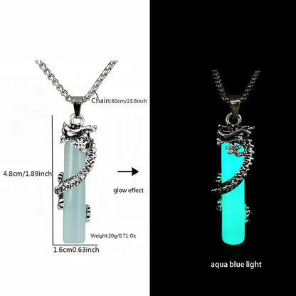 Luminous Alloy Dragon Pendant Glowing Necklace - Pedlar's Attic