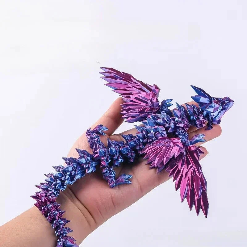 3D Printed Dragon Colorful Gem Dragon Figurines