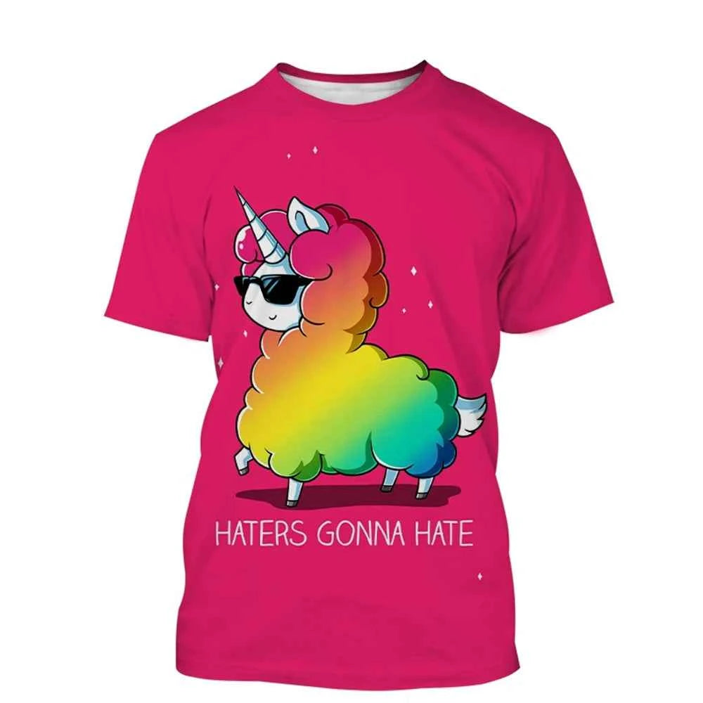unicorn 3D painted art T-shirt