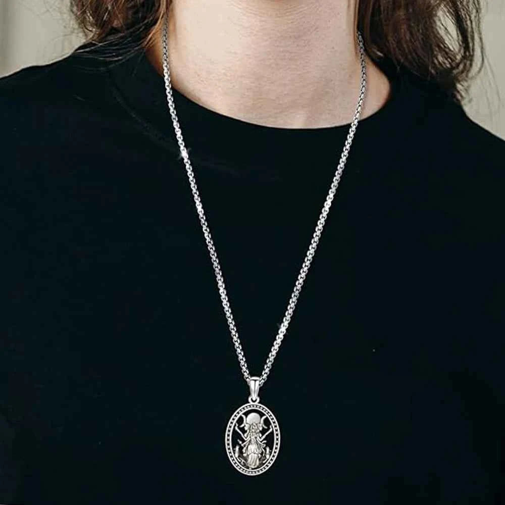 Triple Moon Goddess Hecate Pendant Neck Chain