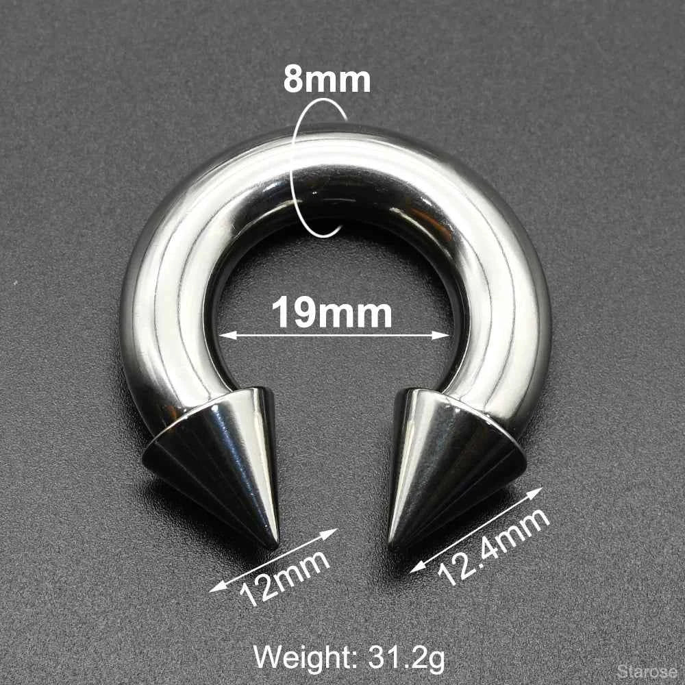 Cone Circular Barbell Piercing Septum Nose Ring Hoop Helix Earrings