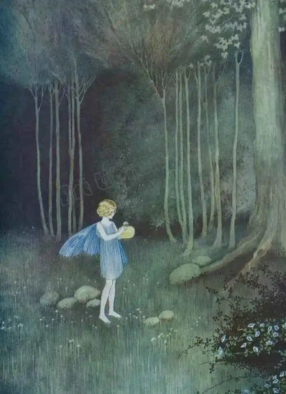 Fantasy Cute Fairy Illustration by Ida Rentou Surrealism Artwork Poster - Pedlar's Attic