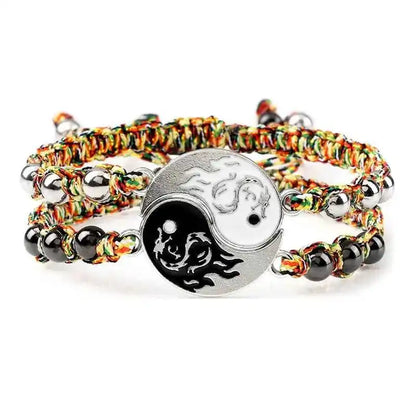 2Pcs/set Dragon Tai Chi Gossip Braided Bracelets lots of styles - Pedlar's Attic