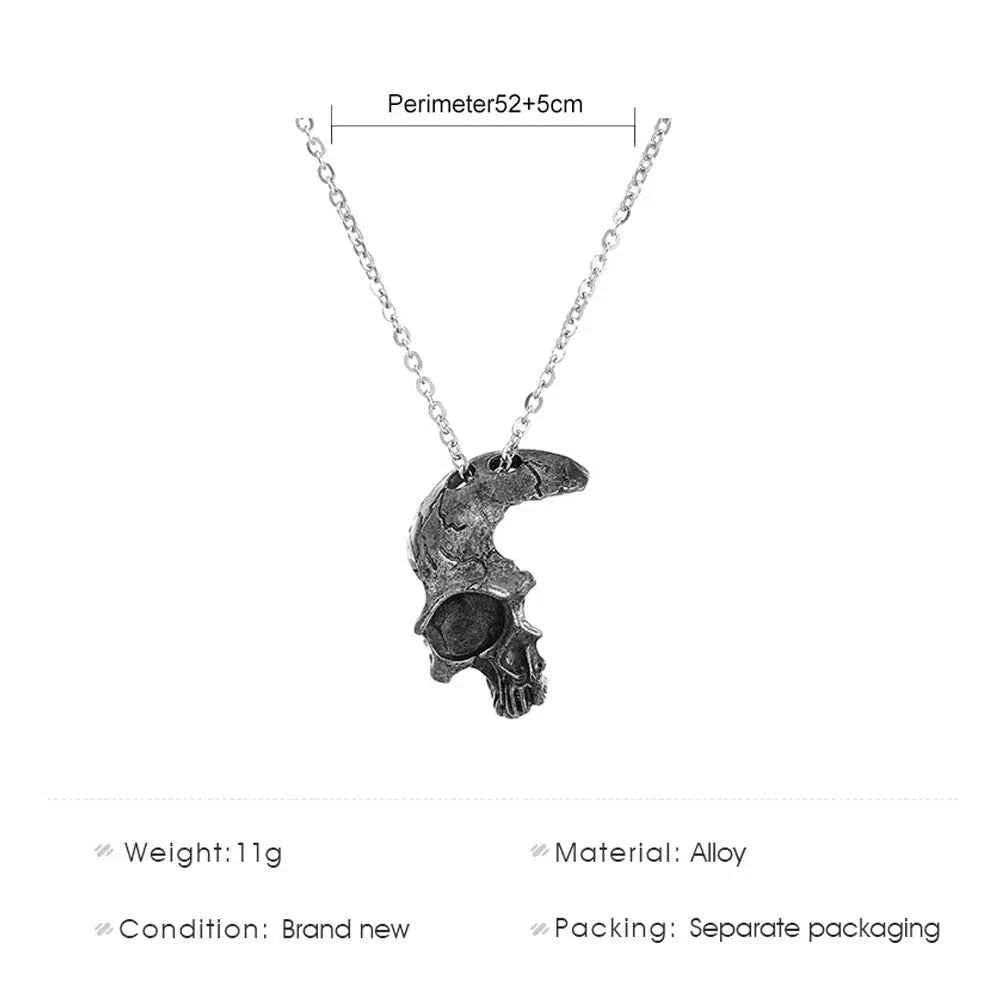 Vintage Skull Face Necklace