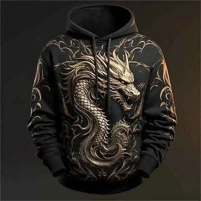Chinese Dragon Printed Men's Hoodie Fashion- So many choices 2 - Pedlar's Attic