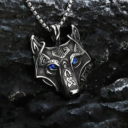 The Fenrir Pendant — Celtic Wolf Head Viking Amulet