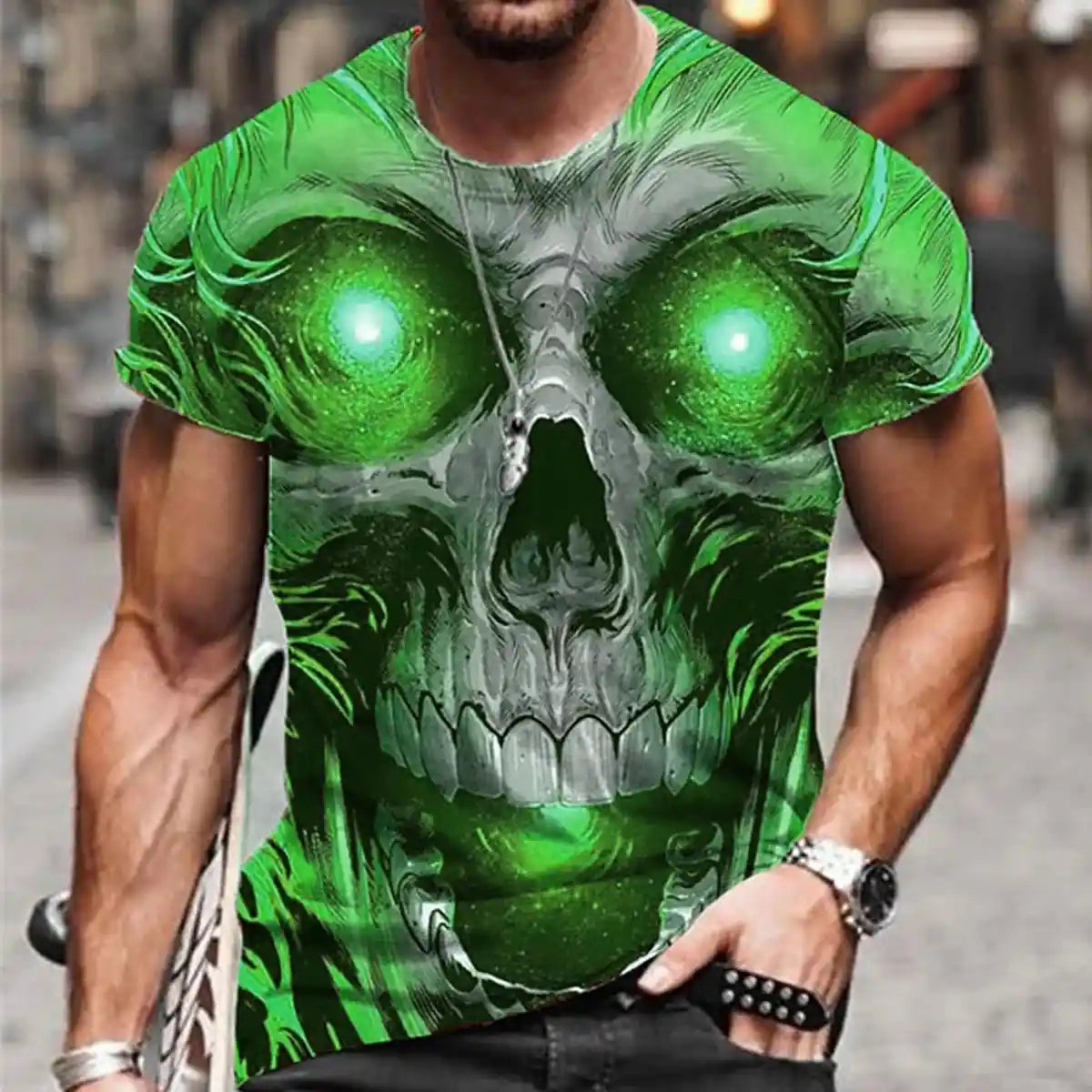 No Season – Skull 3D Print Tee
