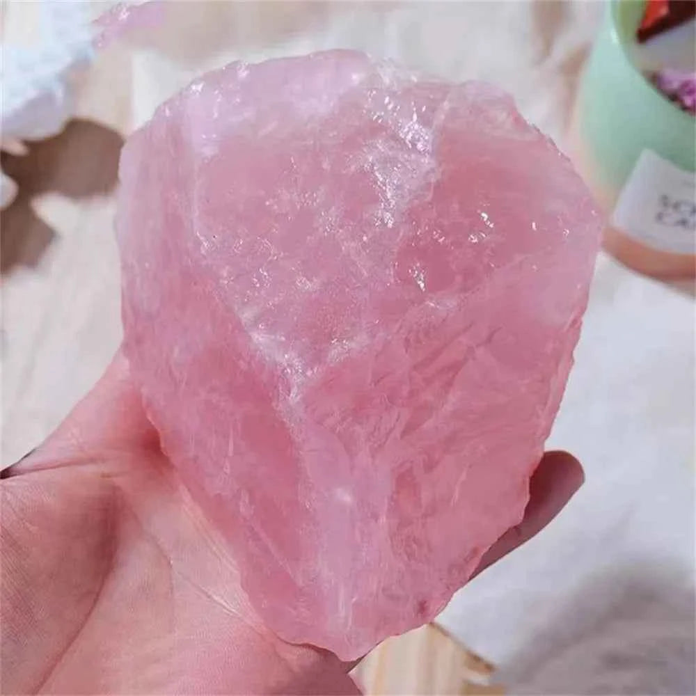100% Natural Rose Quartz Stone Raw Crystals Stones