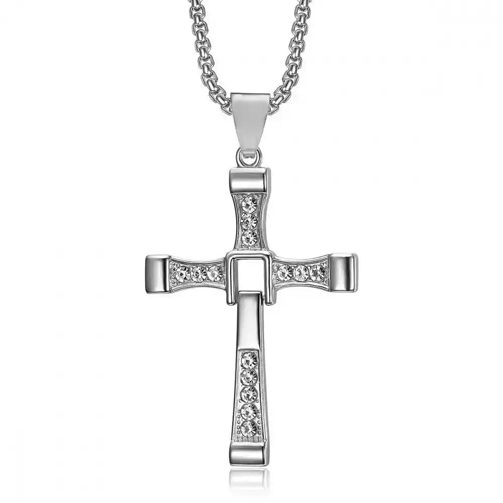 Cross Necklace Titanium Steel - Pedlar's Attic
