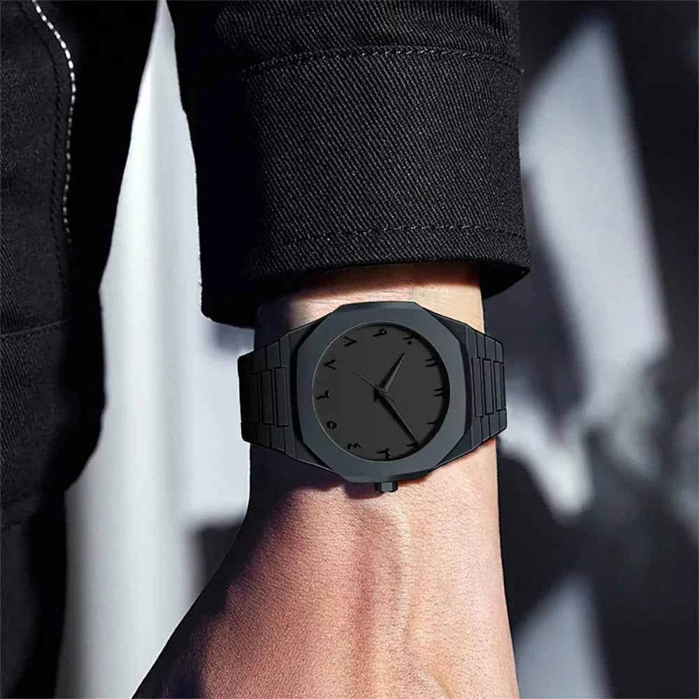 Fashionable Men's Watch Simple Black
