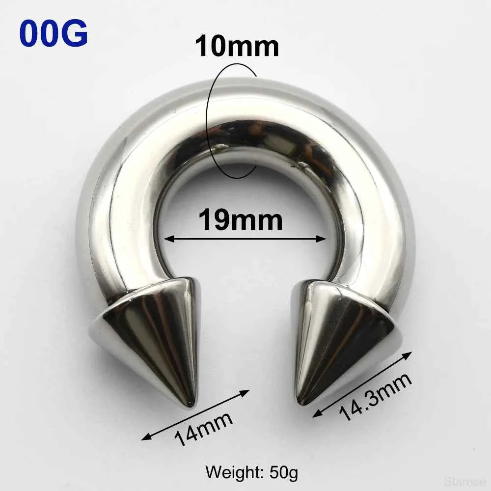 Cone Circular Barbell Piercing Septum Nose Ring Hoop Helix Earrings