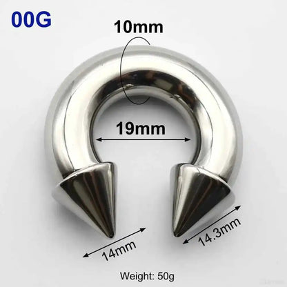 Cone Circular Barbell Piercing Septum Nose Ring Hoop Helix Earrings - Pedlar's Attic