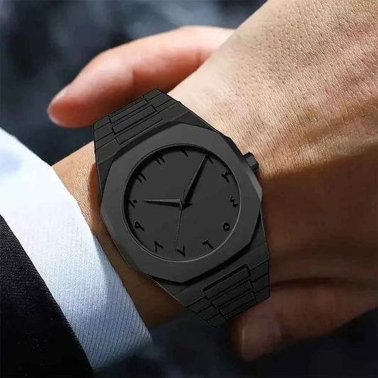 Fashionable Men's Watch Simple Black