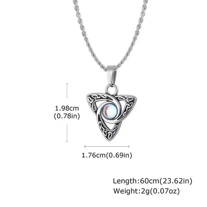 Celtic Knot Moonstone Pendant Necklace