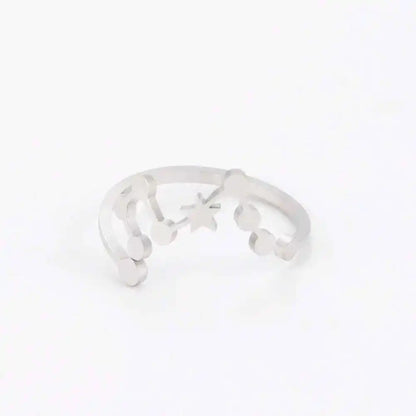 COOLTIME Zodiac Constellation Ring - Adjustable Stainless Steel Jewelry for Your Sign - Ideal Gift for Astrology Lovers - Pedlar's Attic