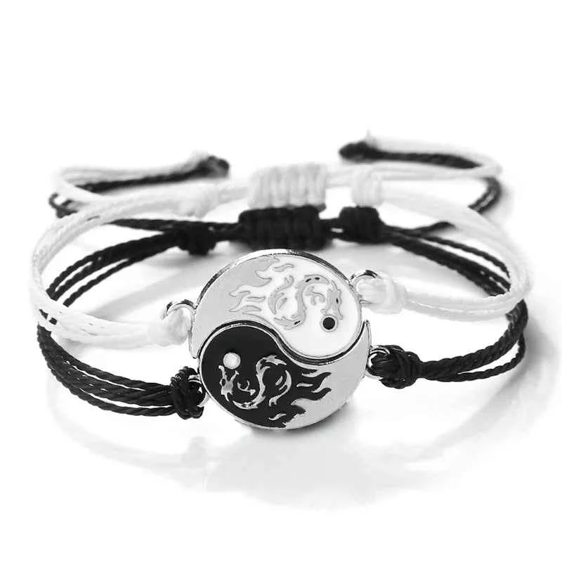2Pcs/set Dragon Tai Chi Gossip Braided Bracelets lots of styles