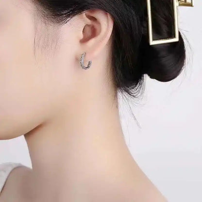Vintage Simple Small Hoop Earrings Stainless Steel Hypoallergenic Earrings for Men Women Cool Indian Boho Jewelry - Pedlar's Attic