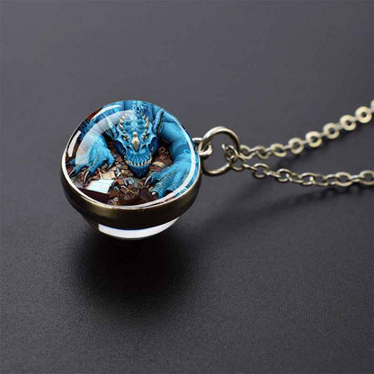 Dragon Glass Ball Pendant - Pedlar's Attic
