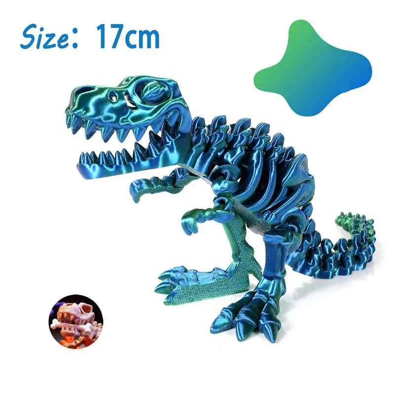 3D Printed Animals Toy Multi-joint Movable Dinosaur Snake Fidget Toy Adults Autism Stress Relief Toys Desktable Decor Kids Gift