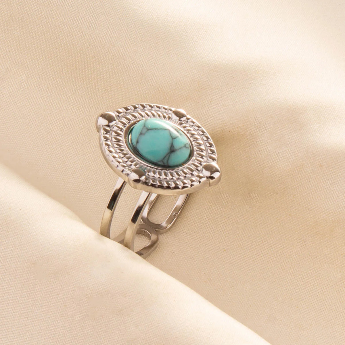 What the Stone Chose — Boho Turquoise Adjustable Ring - Pedlar's Attic