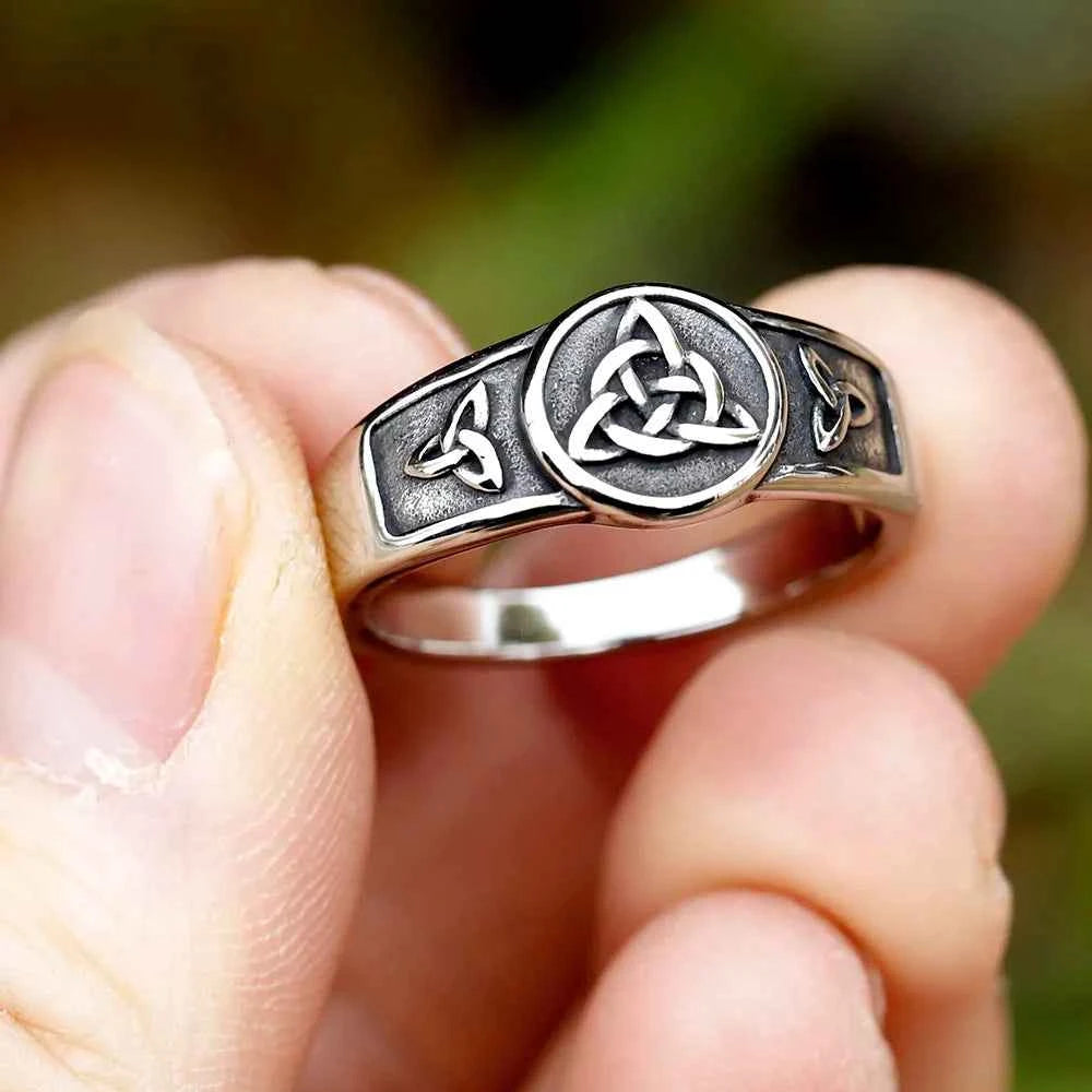 Wiccan Cross Celtics Knot Women Rings