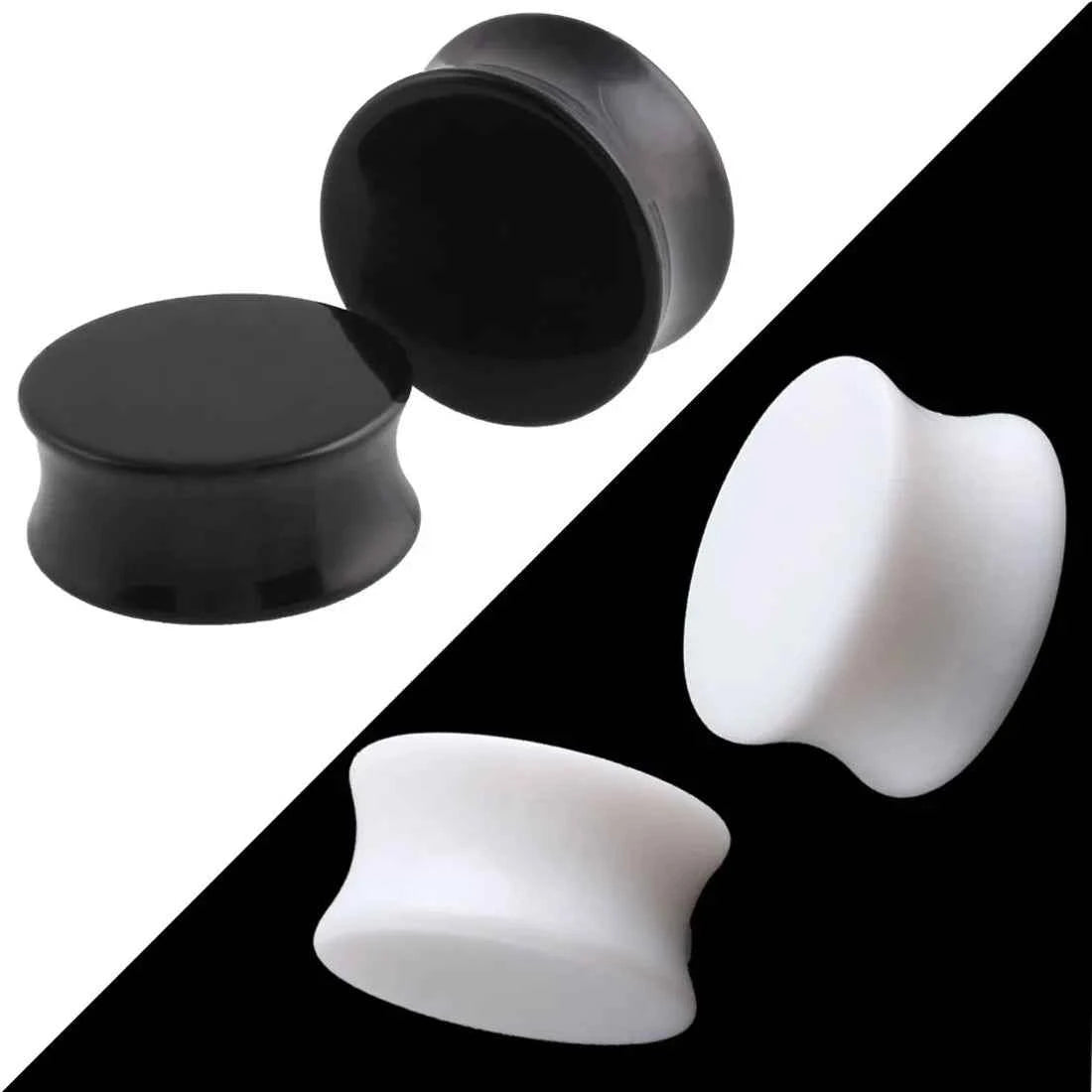 NEW 2Pcs Ear Plugs Tunnels Acrylic - Pedlar's Attic