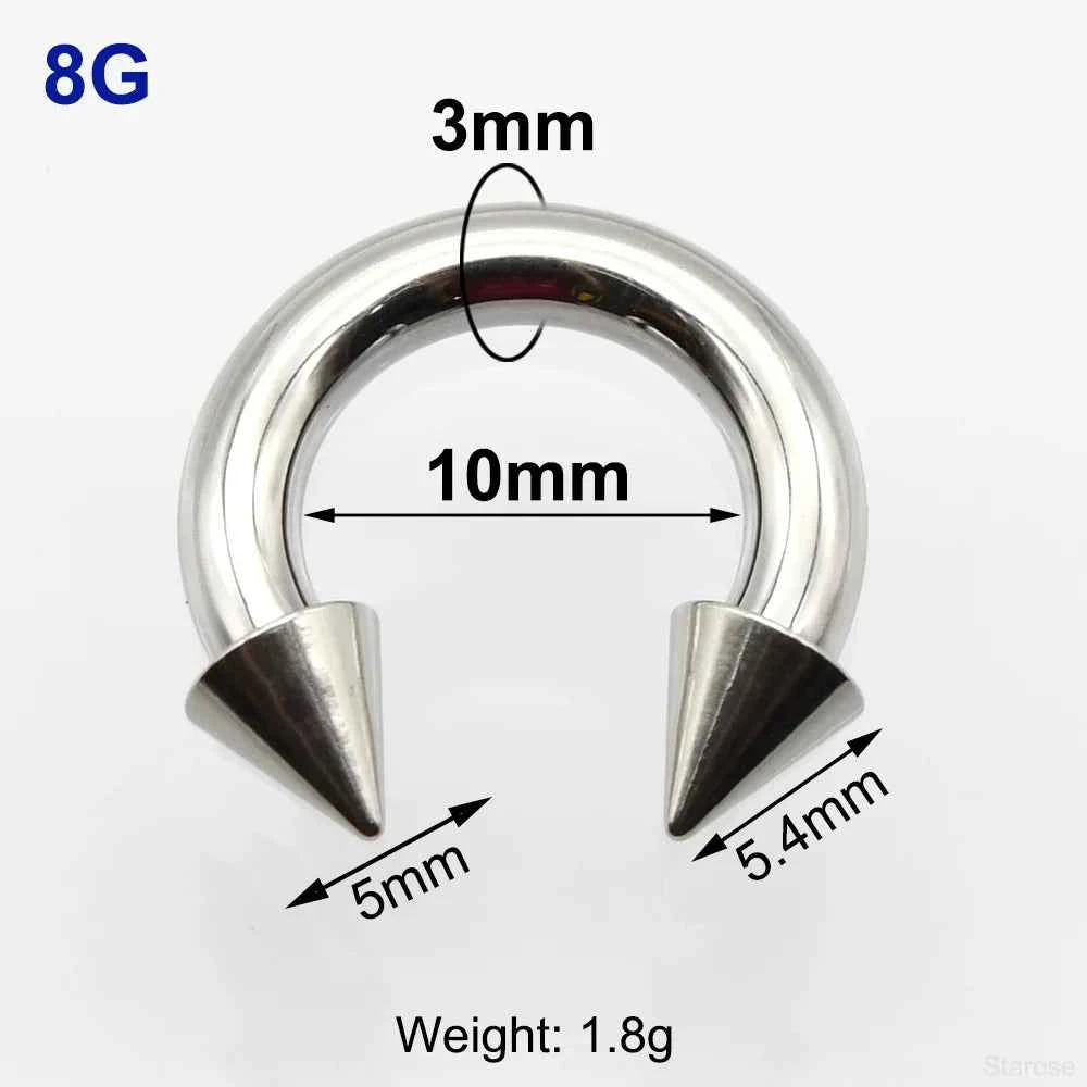 Cone Circular Barbell Piercing Septum Nose Ring Hoop Helix Earrings