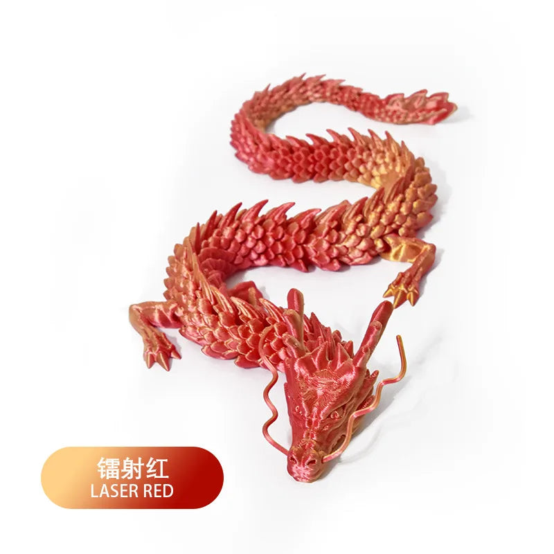 3d-printed Chinese dragon ornaments handicrafts can move the joints