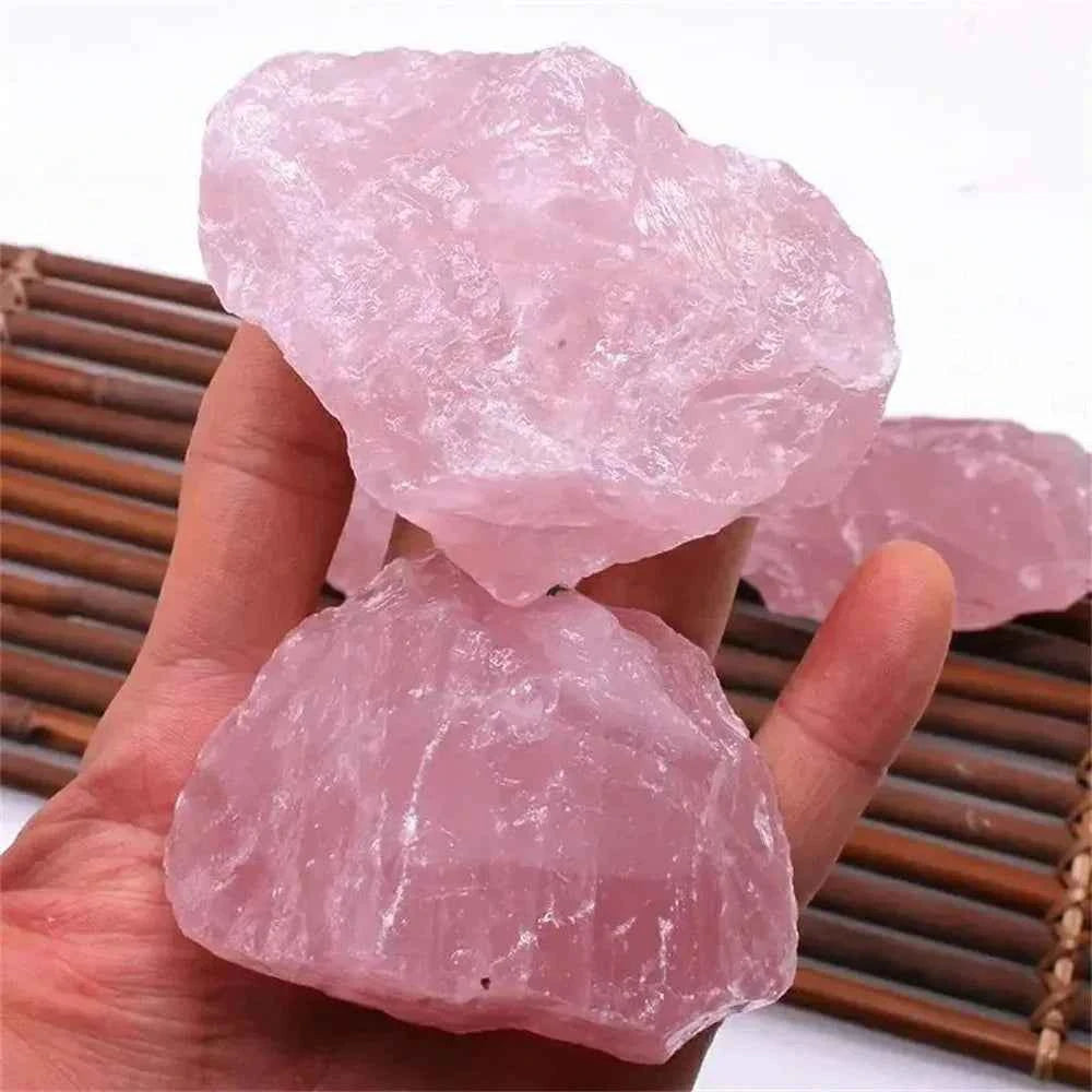 100% Natural Rose Quartz Stone Raw Crystals Stones