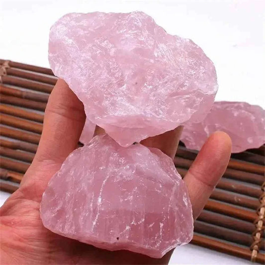 100% Natural Rose Quartz Stone Raw Crystals Stones