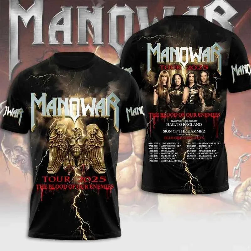 Manowar Band 3D Print T-shirt