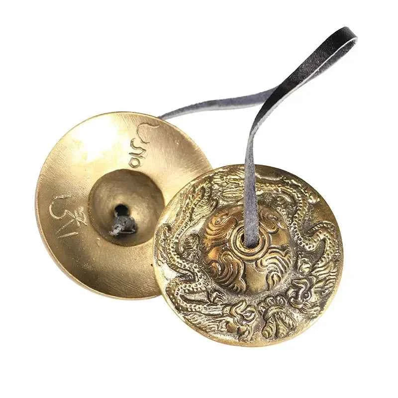 Cymbals Meditation Gong Tibetan Tingsha Sanskrit Brass Chime Bells for Spiritual Healing Mindfulness Yoga Buddhist