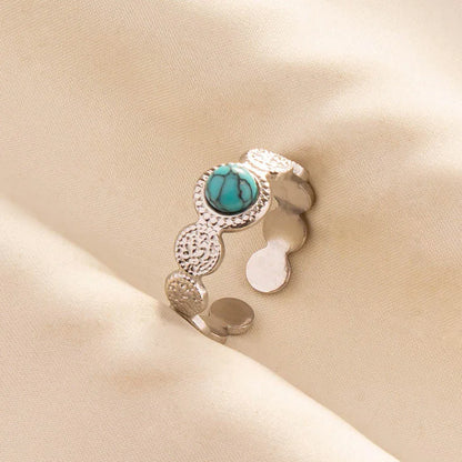 What the Stone Chose — Boho Turquoise Adjustable Ring - Pedlar's Attic