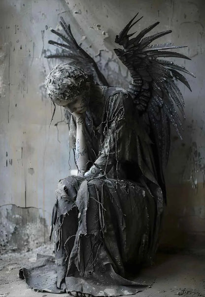 Victoria Style Skull Banquet Fallen Angels Dark Fantasy Art - Pedlar's Attic