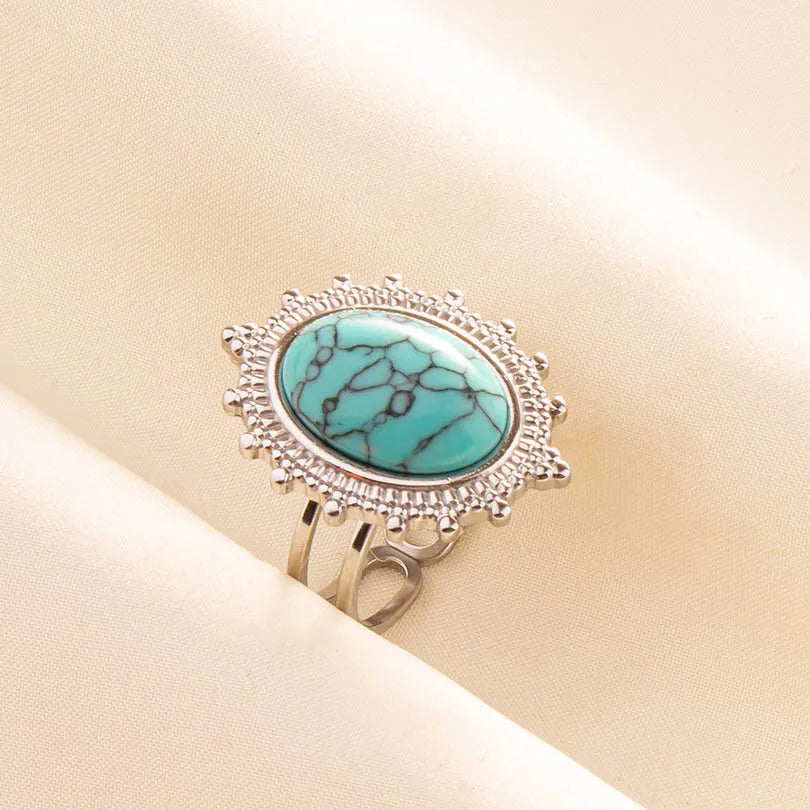 What the Stone Chose — Boho Turquoise Adjustable Ring - Pedlar's Attic