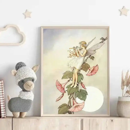 Fantasy Cute Fairy Illustration by Ida Rentou Surrealism Artwork Poster - Pedlar's Attic