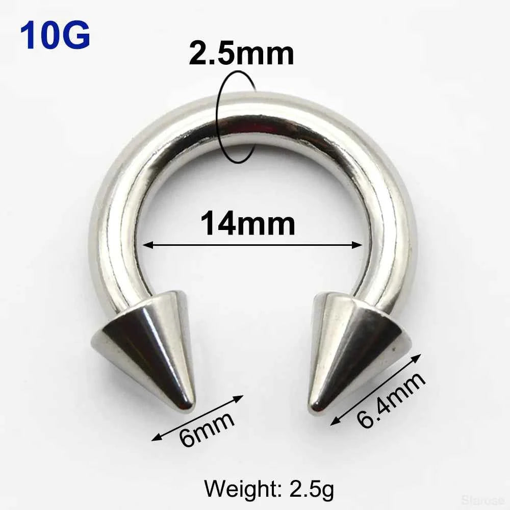 Cone Circular Barbell Piercing Septum Nose Ring Hoop Helix Earrings