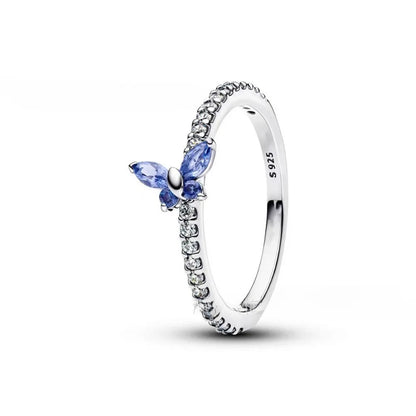 Aether-Reach Ring — 925 Sterling Silver Heart & Butterfly