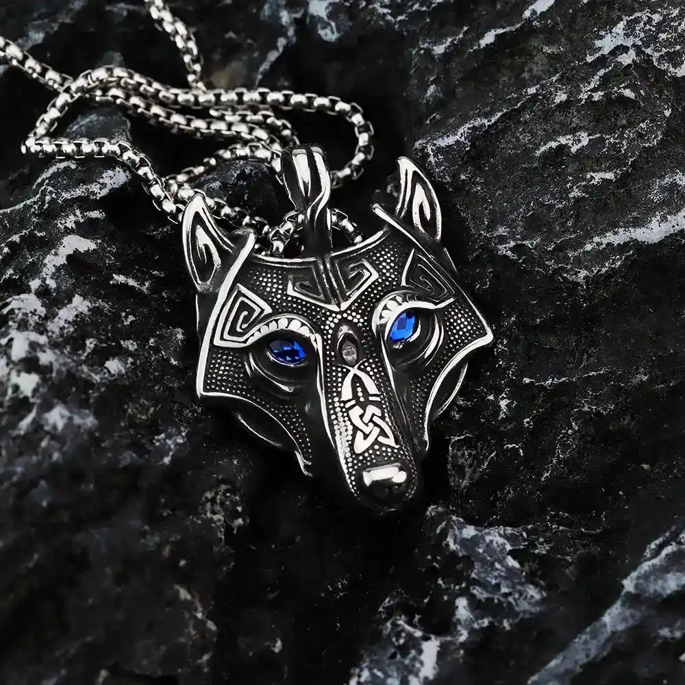 The Fenrir Pendant — Celtic Wolf Head Viking Amulet