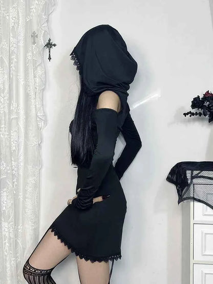 AltGoth Cyber Punk Mall Gothic Dress - Pedlar's Attic
