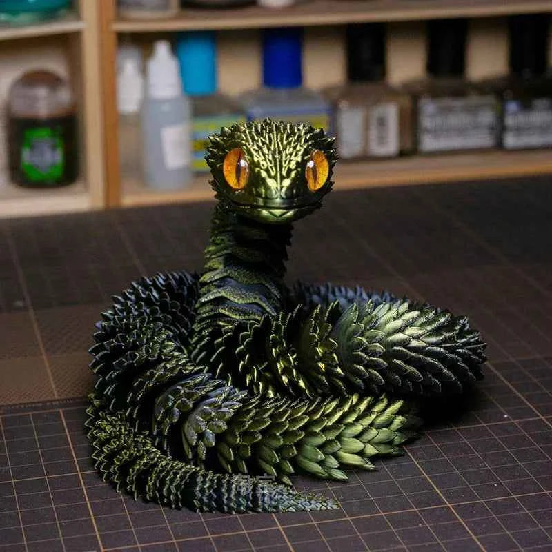 3D Printed Snake Rotatable Articulated Snake - Pedlar's Attic