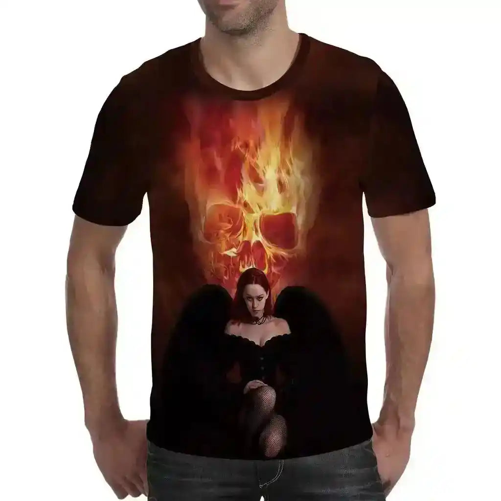Luminous Angel – Fluorescent 3D Print Unisex Tee