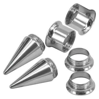 Steel Essence Ear Taper Kit - 2-in-1 Screw Fit Plug & Tunnel Expanders, 2-20mm Jewelry Gauges - Pedlar's Attic