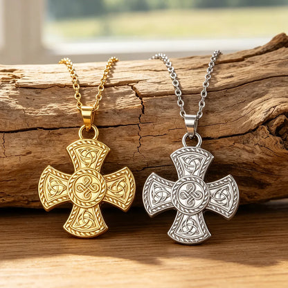 The Covenant Knot — Celtic Triquetra Cross Necklace