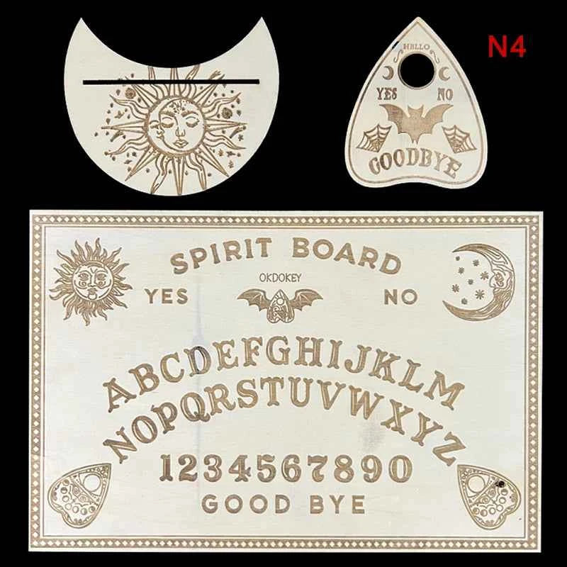 12inch Wooden Divination Pendulum Board Engraved Magic Board Ouija Board Metaphysical Message Witch's Pendulum Board Kit