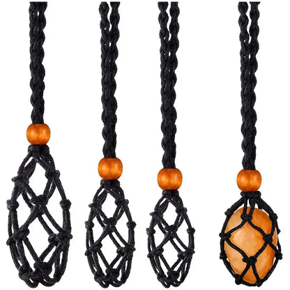 The Rainkeeper — Braided Crystal Catcher Necklace