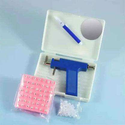 Professional Ear Piercing Gun Kit with 98pcs Stainless Steel Ear Studs-Safety Gun Piercing - Pedlar's Attic