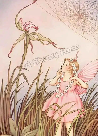 Fantasy Cute Fairy Illustration by Ida Rentou Surrealism Artwork Poster - Pedlar's Attic