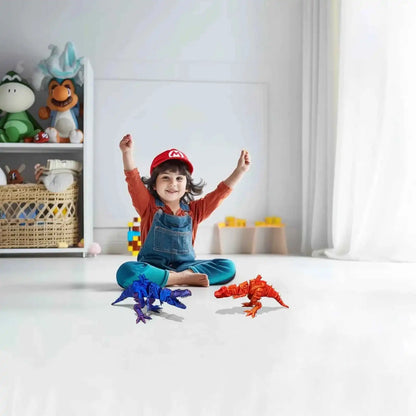 3d Printed Steam Technology Dinosaur Animal Toys Home Room Car Ornaments Joints Can Move Freely Steam Technology Flying Dragon - Pedlar's Attic