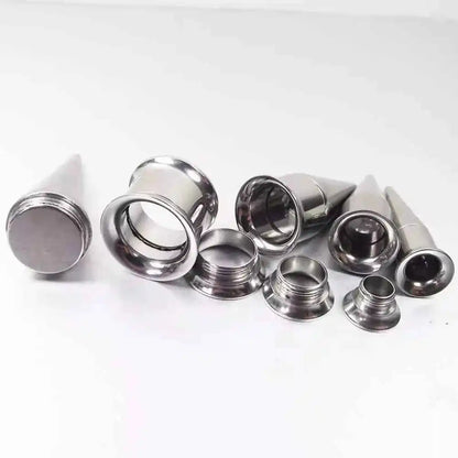 Steel Essence Ear Taper Kit - 2-in-1 Screw Fit Plug & Tunnel Expanders, 2-20mm Jewelry Gauges - Pedlar's Attic